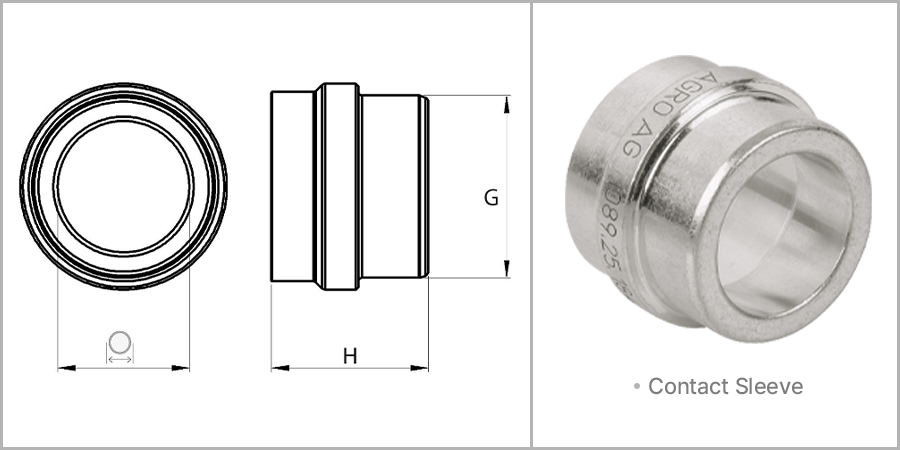 AGRO EVolution EMC Contact Sleeve와 Supporting Ring
